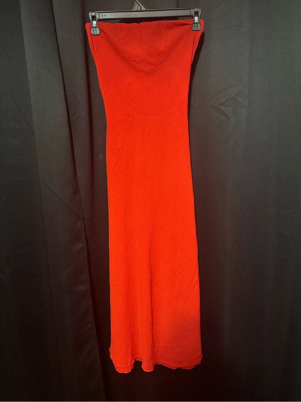 Strapless Red Maxi Dress - Women's Elegant Evening Gown